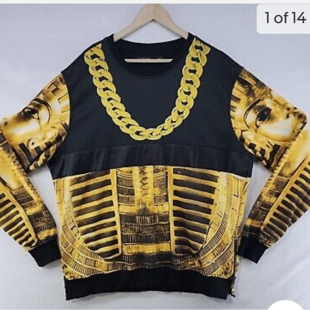 Hudson Outerwear Black Chain Shirt Size 2XL Pullover Cleopatra Nwt‎